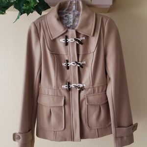 tulle • wool toggle coat